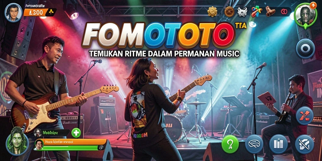 Tampilan gameplay FOMOTOTO yang mendebarkan dan penuh warna.