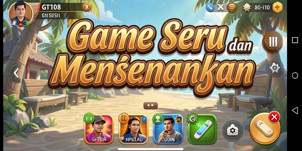 Screenshot gameplay GT108 yang menunjukkan suasana Idle yang tenang.