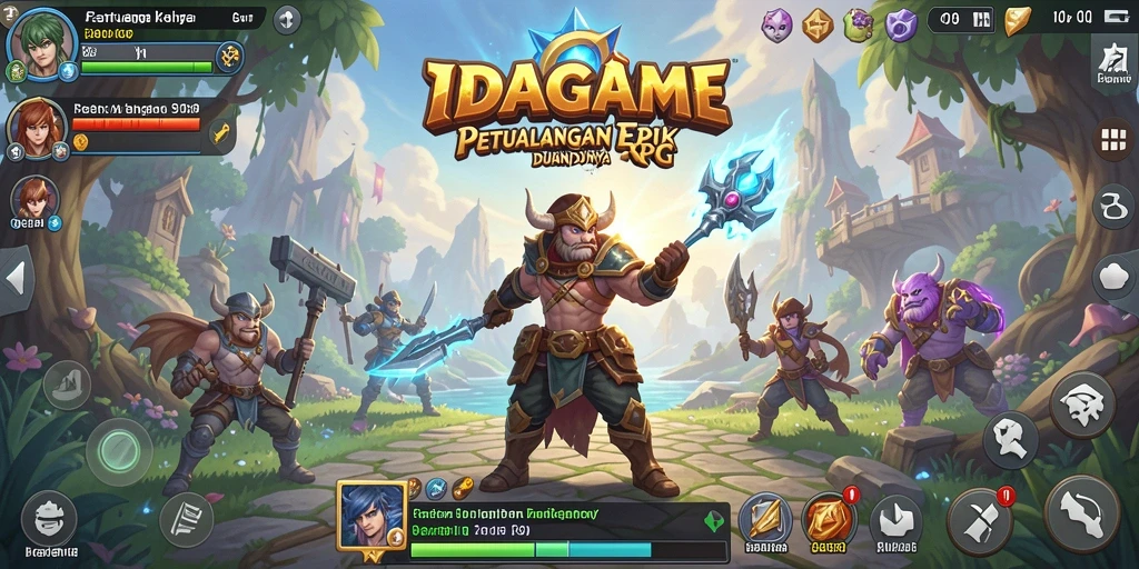 Screenshot gameplay IDAGAME menampilkan aksi petualangan RPG yang mendebarkan.