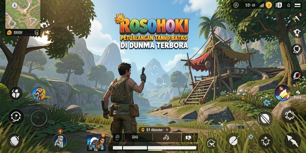 Tampilan gamplay Open World di ROSOHOKI yang menakjubkan.