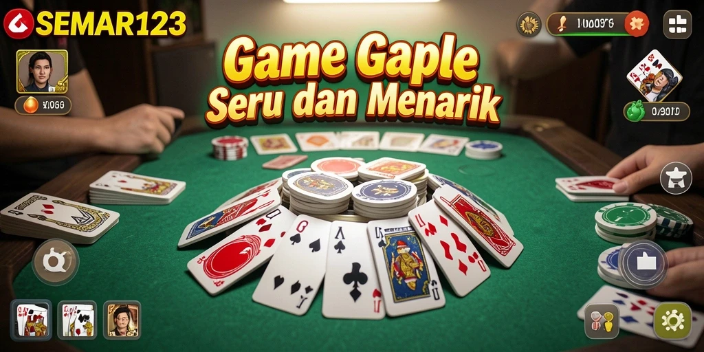Tampilan gameplay Gaple yang menarik di SEMAR123.