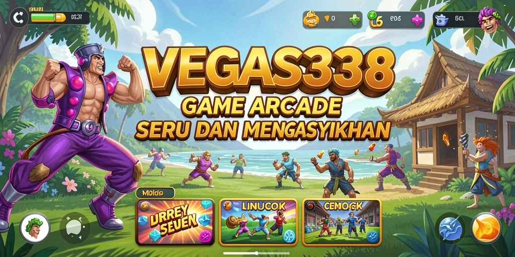 Tampilan gameplay seru dari VEGAS338 dengan karakter yang beragam dan tantangan menarik.