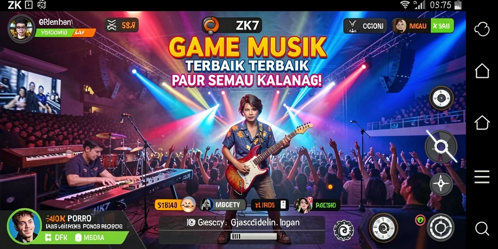 Tampilan gameplay ZK7 yang penuh warna dan interaktif.